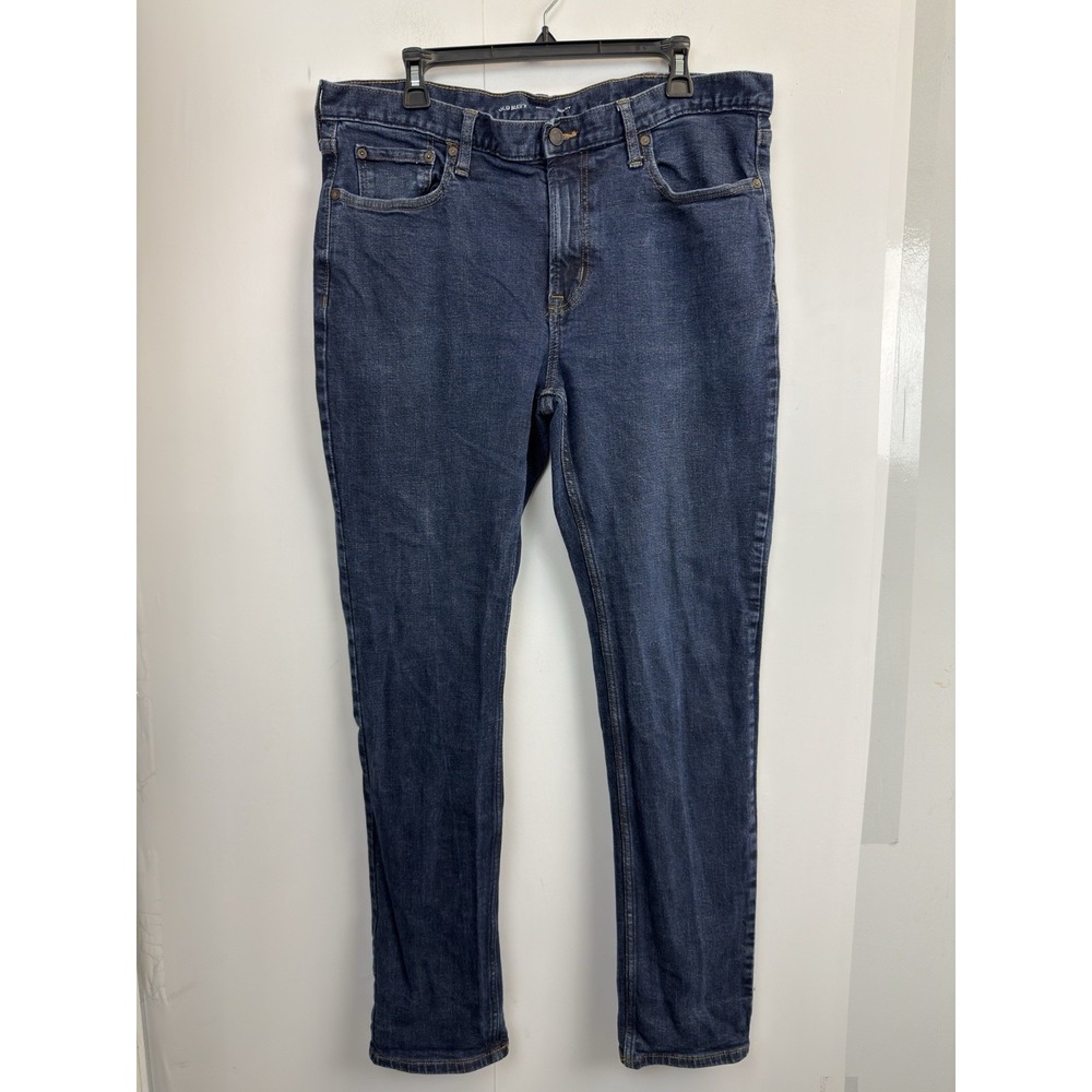 Old Navy Slim Fit Mens 38X33 Blue Jeans Skinny 360 Stretch Flex Denim Dark Wash